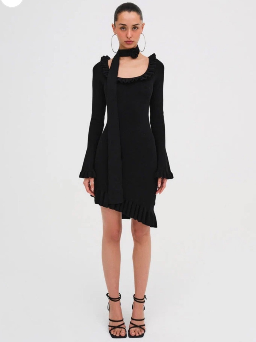 For Love & Lemons Stevie Asymmetrical Lace Up Back Mini Dress NWT